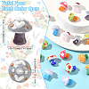 7Pcs 7 Colors Handmade Lampwork Bumpy Beads LAMP-YW0001-94-2