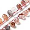 Natural Ferruginous Quartz Beads Strands G-H297-B13-01-1