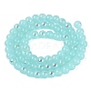 Electroplate Imitation Jade Glass Beads Strands EGLA-Q132-6MM-01B-06-2