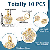 Brass Micro Pave Clear Cubic Zirconia Charms X1-RJEW-T063-38G-NF-4