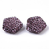Handmade Polymer Clay Rhinestone Beads RB-T017-06D-2