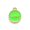 Alloy Enamel Pendants X-ENAM-S124-01B-06G-3