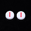 White Opaque Acrylic Beads MACR-T038-18-1-3