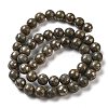 Natural Pyrite Beads Strands G-S265-03-8mm-7