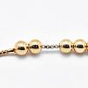 Brass Bead Chain Necklace Making NJEW-F151-01G-4