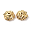 Brass Micro Pave Cubic Zirconia Bead Cap KK-E068-VF836-2-3