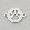 925 Sterling Silver Hollow Connector Charms STER-WH0005-51A-S-1