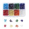 1 Box 6/0 Glass Seed Beads Transparent Colours Rainbow DIY Loose Spacer Mini Spacers SEED-X0050-4mm-09-1