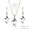 Alloy Enamel Pendant Necklaces & Dangle Earrings Sets FS-WGBC05C-05-1