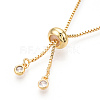 Rack Plating Adjustable Brass Slider Bracelet Making MAK-R025-02G-1-3