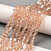 Transparent Electroplate Glass Beads Strands GLAA-F029-2mm-A15-4