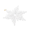Glass Seed Beaded Snowflake Pendants PALLOY-MZ00890-02-3