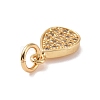 Brass Micro Pave Cubic Zirconia Pendants KK-I614-064G-3