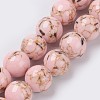Sea Shell and Synthetic Turquoise Assembled Beads Strands G-G758-09-10mm-1