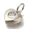 Brass Micro Pave Cubic Zirconia Pendants KK-Q001-13P-01-2