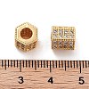 Column Brass Micro Pave Clear Cubic Zirconia Beads KK-S394-05D-3