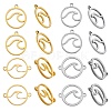 DIY Flat Round with Wave Making Findings Kits STAS-SZ0002-59-1
