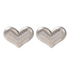 304 Stainless Steel Heart Stud Earrings EJEW-C099-12P-2