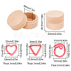 BENECREAT 36Pcs 3 Styles Ring & Heart & Triangle Alloy Locking Stitch Marker TOOL-BC0002-27-2