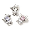 Rack Plating Alloy Rhinestone Pendants PALLOY-P303-09P-1