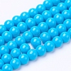 Painted Glass Bead Strands X-DGLA-S071-8mm-12-2