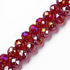 Electroplate Transparent Glass Beads Strands EGLA-N002-34B-C11-1