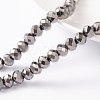 Faceted Electroplate Glass Rondelle Bead Strands X-EGLA-R080-6mm-04-1