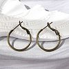 Brass Hoop Earrings KK-I665-26A-AB-1