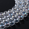 Electroplate Glass Beads Strands EGLA-Q062-6mm-A09-1