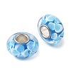 Lampwork & Brass Core European Beads LAMP-P019-01P-21-2