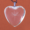 Heart Alloy Glass Pendants GLAA-Q049-20mm-01P-2