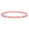 4mm Round Natural Strawberry Quartz Beads Bracelet for Men LS-KG3069-39-1