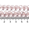 Electroplate Transparent Glass Beads Strands EGLA-A035-T8mm-A20-4