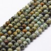 Natural African Turquoise(Jasper) Beads Strands X-G-D840-90-6mm-1