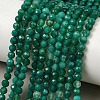 Natural Green Onyx Agate(Dyed & Heated) Beads Strands G-D347-A04-4mm-1