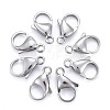 304 Stainless Steel Lobster Claw Clasps X-STAS-AB15-1