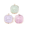 Brass Glass Pendants KK-Q076-01KCG-1