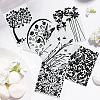 6Pcs 6 Styles Plastic Embossing Folders DIY-SP0005-35-6