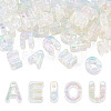 50Pcs 5 Styles UV Plating Rainbow Iridescent Acrylic Beads OACR-TA0004-67G-1