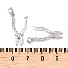 Brass Micro Pave Clear Cubic Zirconia Pendants KK-G549-16A-P-3