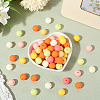Rubberized Style Imitated Silicone Acrylic Beads MACR-PA0001-06B-03-3