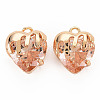 Brass Micro Pave Cubic Zirconia Charms KK-N232-302A-05-1