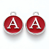 Platinum Plated Alloy Enamel Charms ENAM-S118-03A-P-1