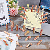 10Pcs 10 Styles Flower Printed Wooden Craft Pegs Clips AJEW-WH0248-505-4