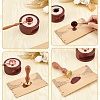 Brass Wax Seal Stamp with Wood Handle AJEW-WH0412-0289-3