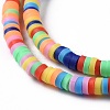 Handmade Polymer Clay Beads Strands CLAY-R089-3mm-017-4