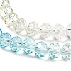 Transparent Painted Glass Beads Strands X1-DGLA-A034-T6mm-A21-4