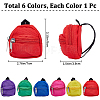 6Pcs 6 Colors Casual Mini Cloth Doll Backpack AJEW-GF0008-36A-2