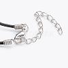 Cowhide Leather Cord Pendant Necklaces NJEW-JN01983-4