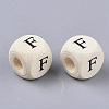 Printed Natural Wood Beads LS-WOOD-T026-001F-2